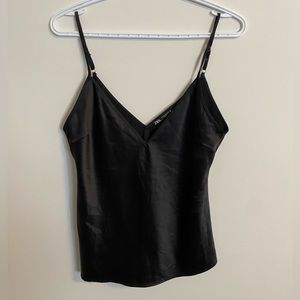 Black Shiny Tank Top